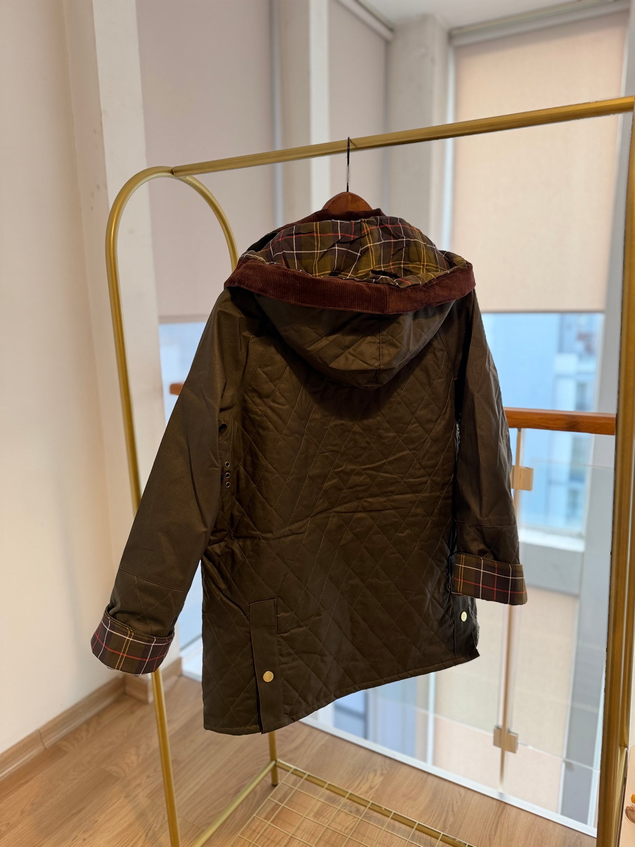 Concept Lueur Kapüşonlu Haki Yağlı Mont