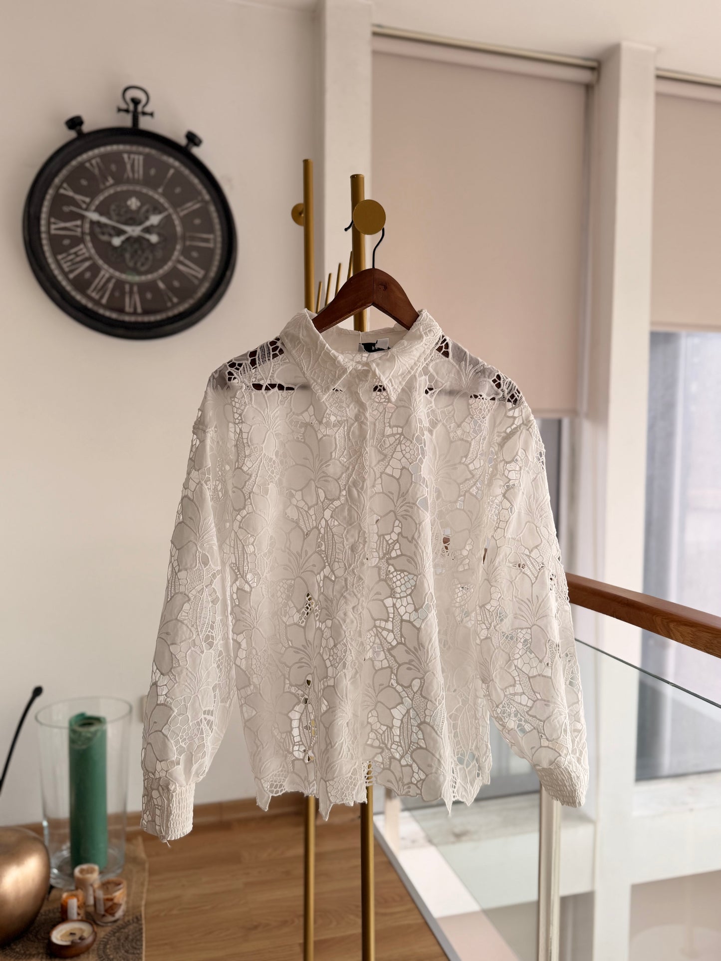 Güpür Tasarım Premium Beyaz Gömlek