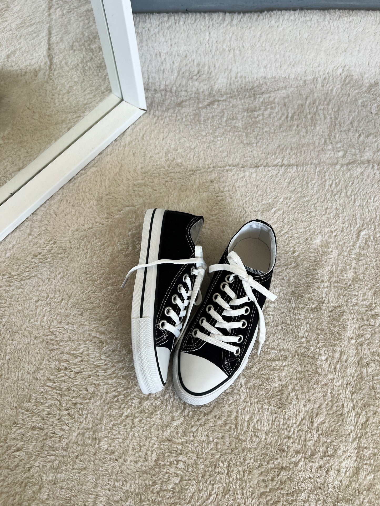 Benny Siyah Keten İnce Taban Spor Ayakkabı