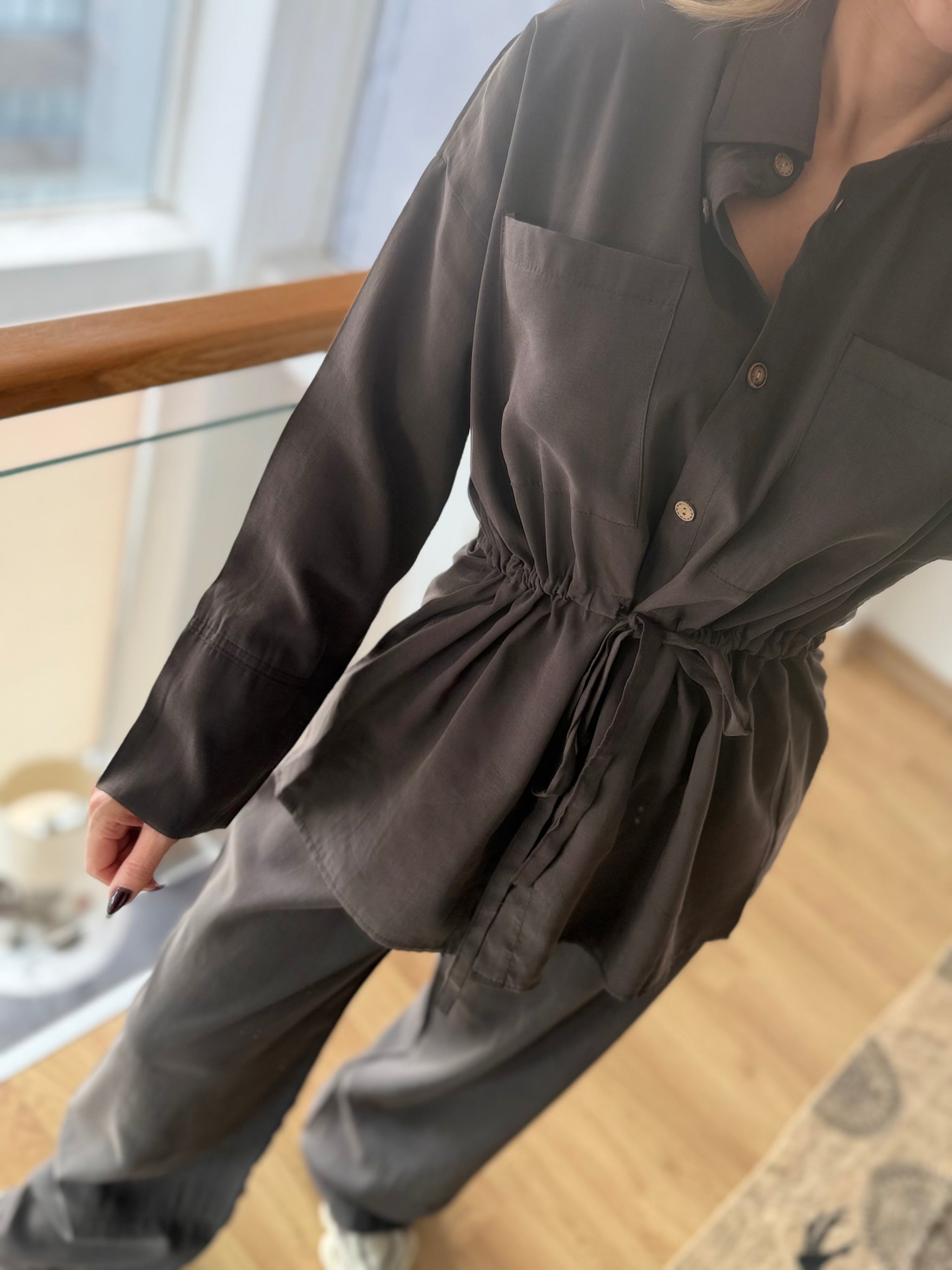 Tencel Kumaş Pastel Kahve Lueur Takım