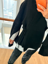 Lueur Concept Yarasa Kol Siyah Triko Hırka&Ceket