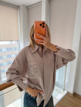 Nakış İşlemeli Tencel Pamuklu Tasarım Gömlek