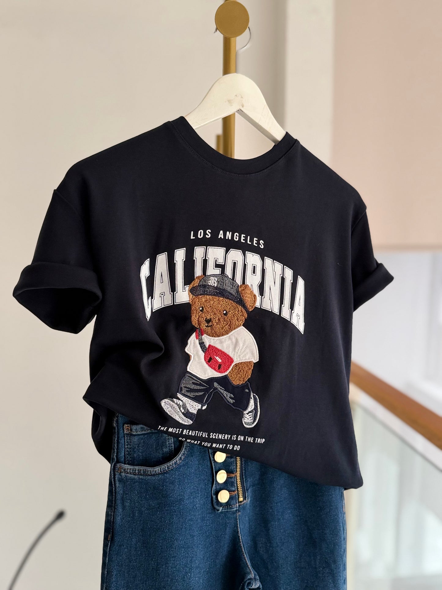 California Bear Lacivert Basic Tshirt