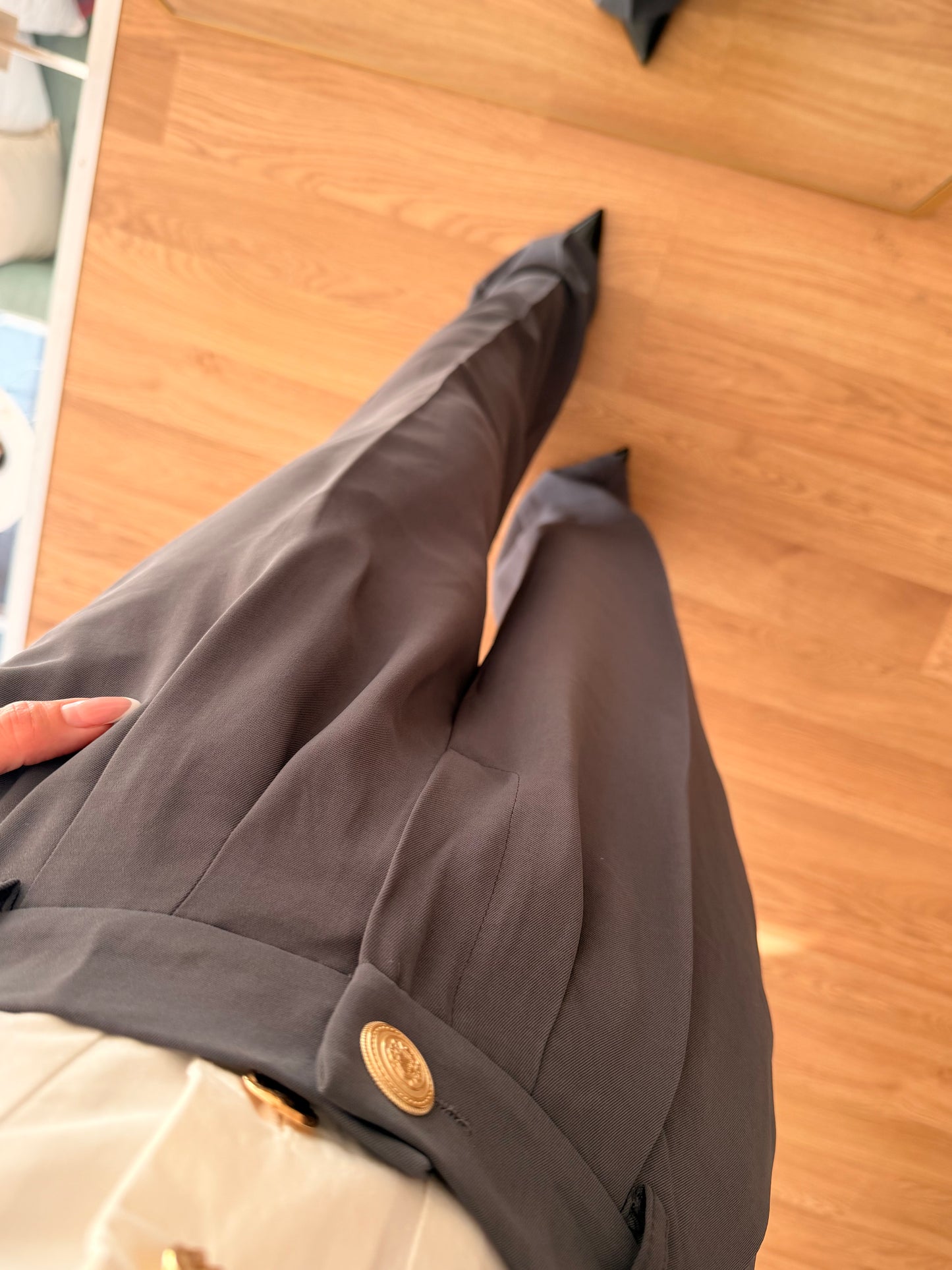 Palazzo Premium Gri Kadın Pantolon