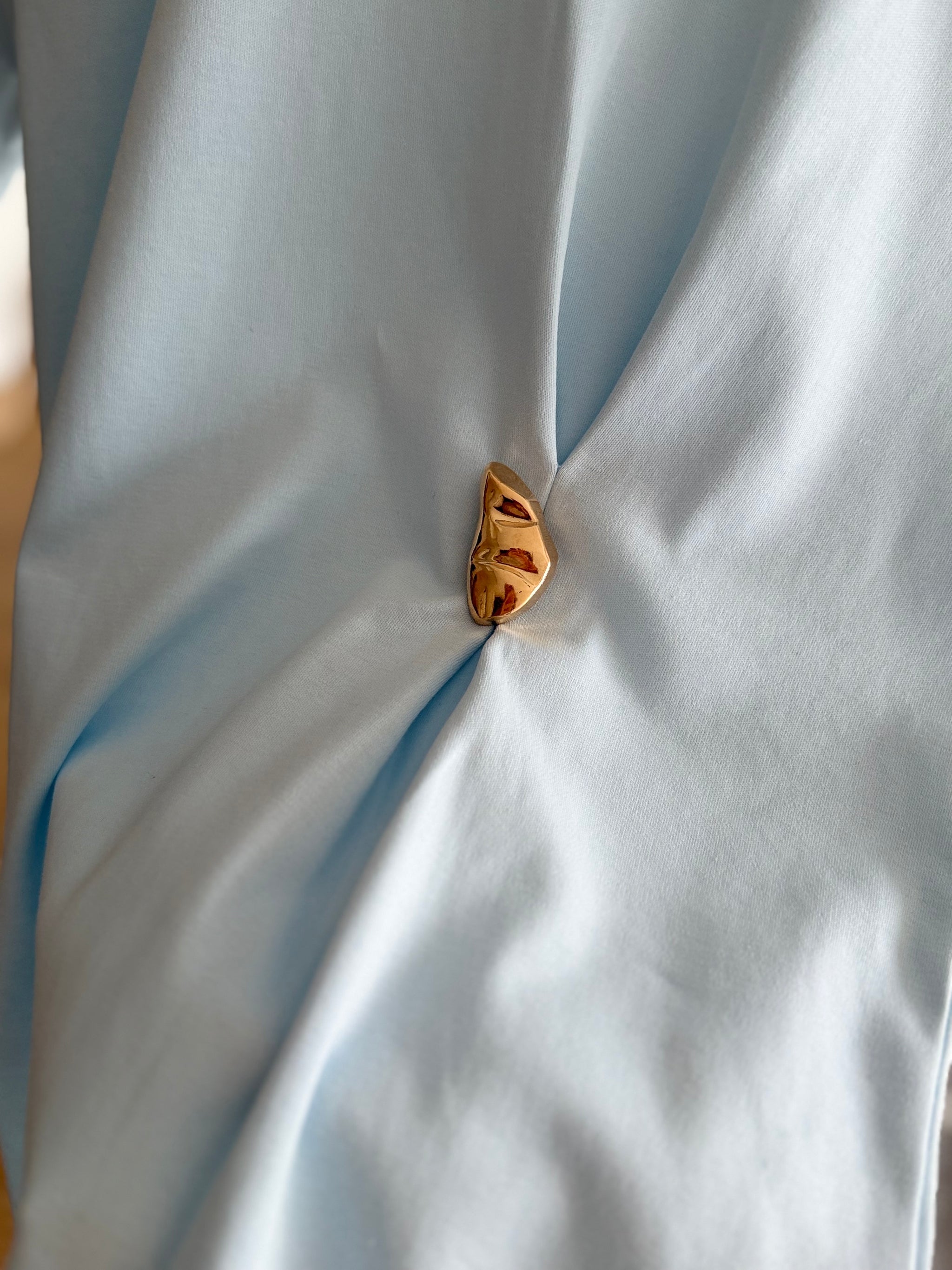 Bebe Mavi %100 Pamuk Gold Tokalı Tshirt