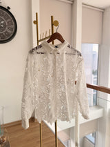 Güpür Tasarım Premium Beyaz Gömlek