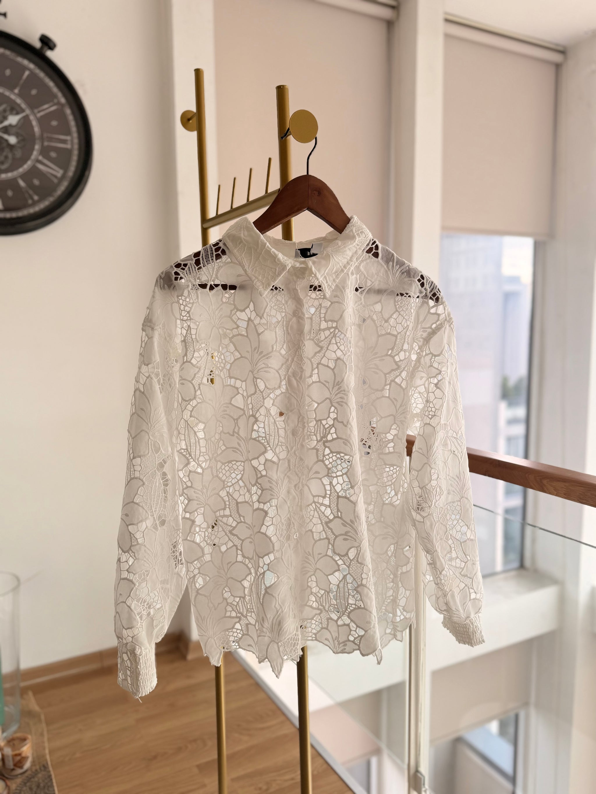 Güpür Tasarım Premium Beyaz Gömlek