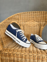 PLATFORM TABAN JEAN MAVİ SPOR AYAKKABI