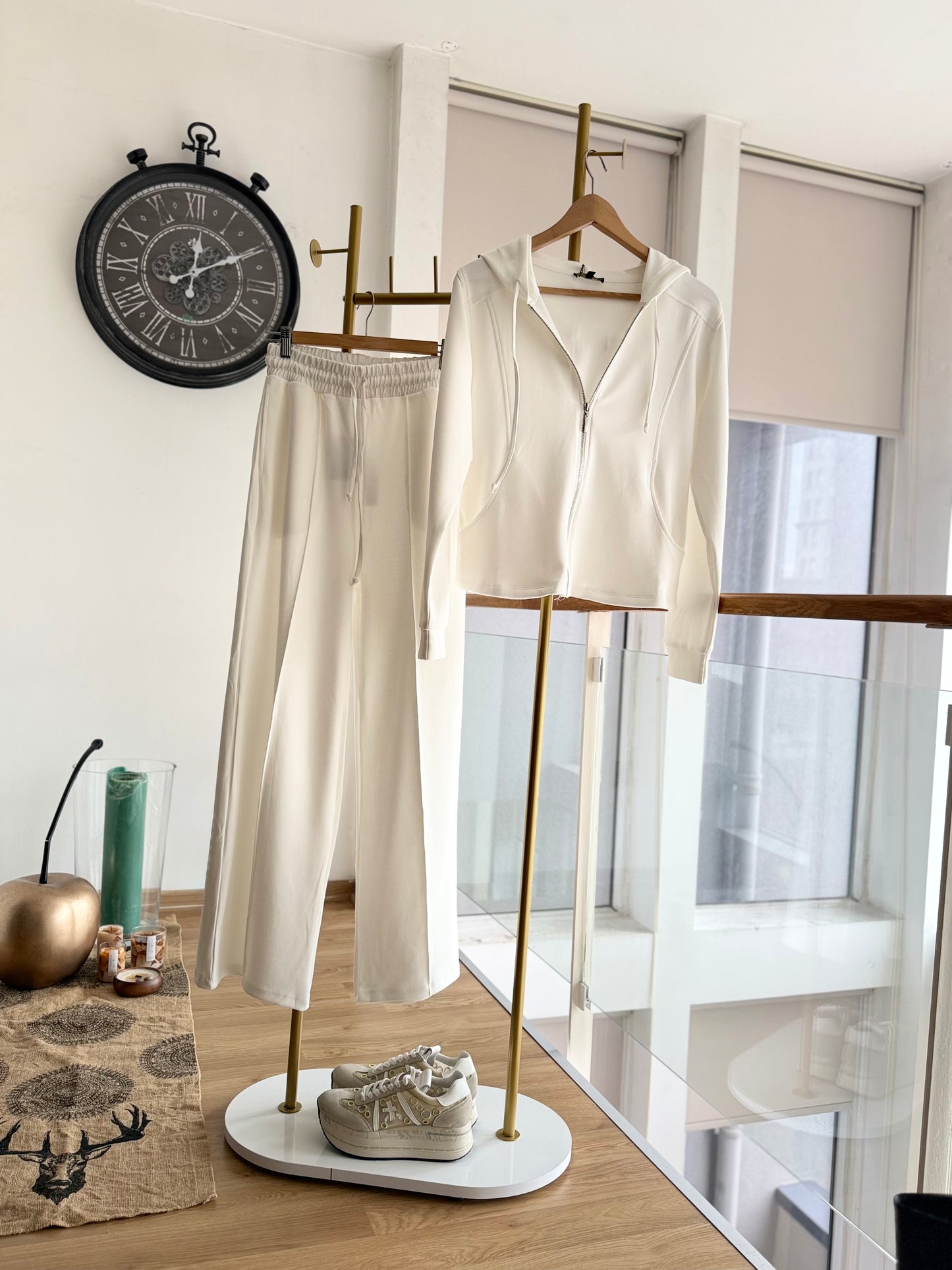 Ekru Modal Kumaş Outfit Takım