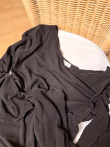 Kayık Yaka Acı Kahve Hafif Bluz