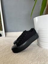 Platform Taban Kömür Keten Spor Ayakkabı