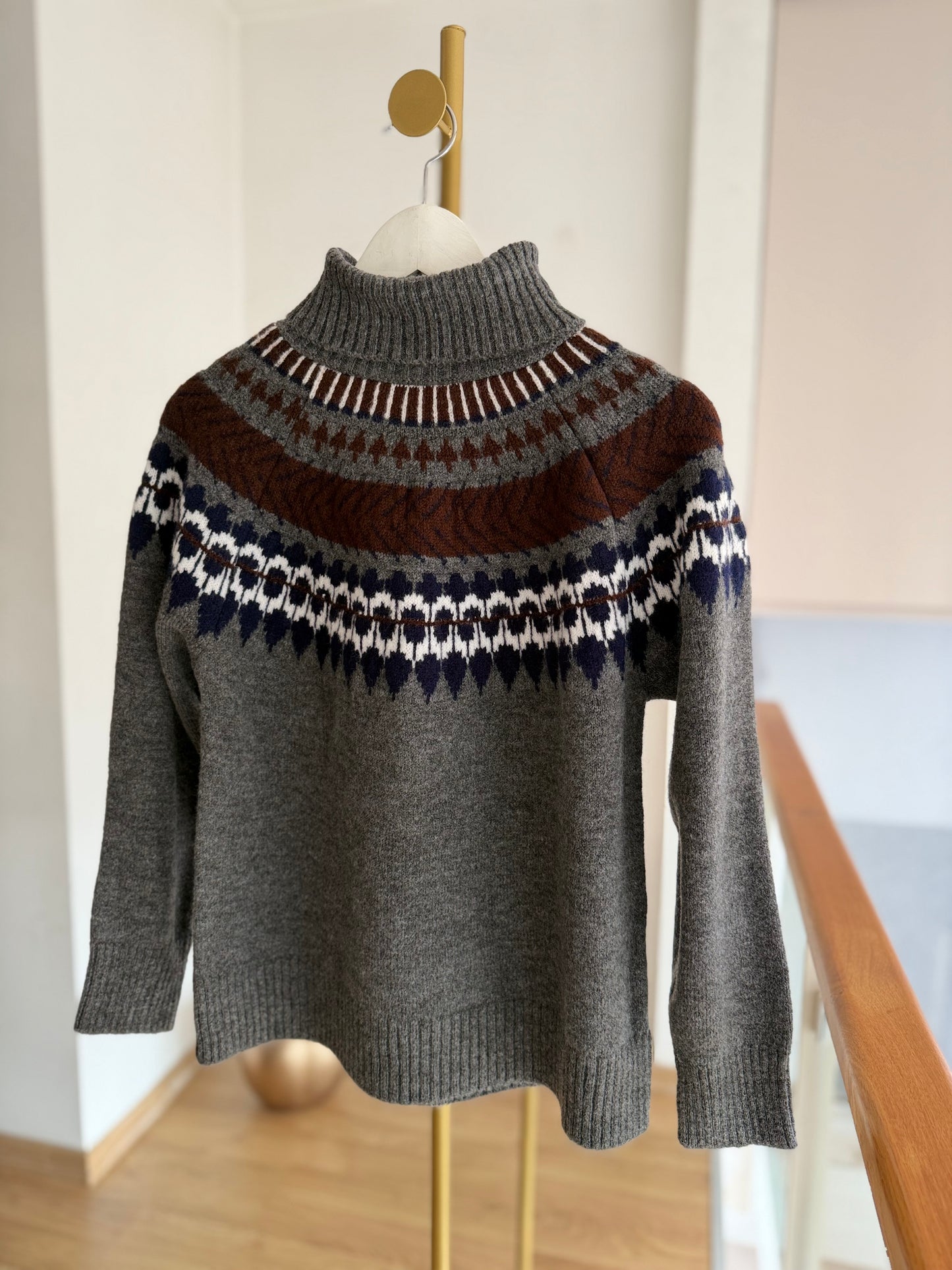 Lueur Concept Balıkçı Yaka Gri Triko