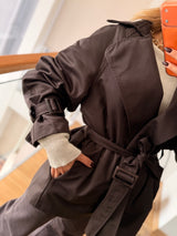 Lueur Concept Premium Acı Kahve Trençkot