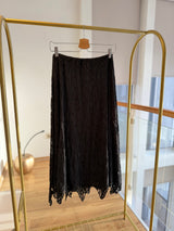 Dantel Uzun Siyah Etek