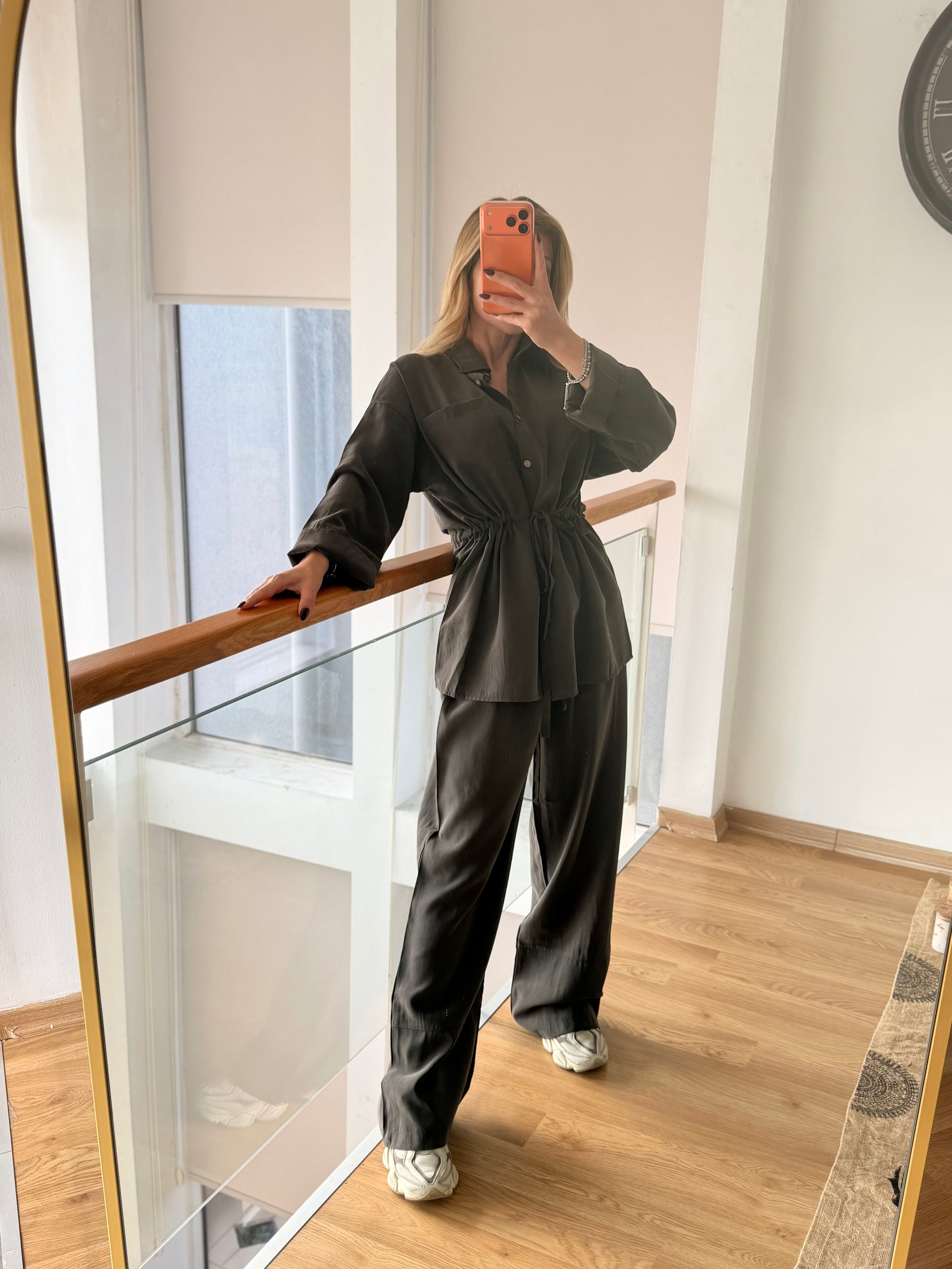 Tencel Kumaş Pastel Kahve Lueur Takım