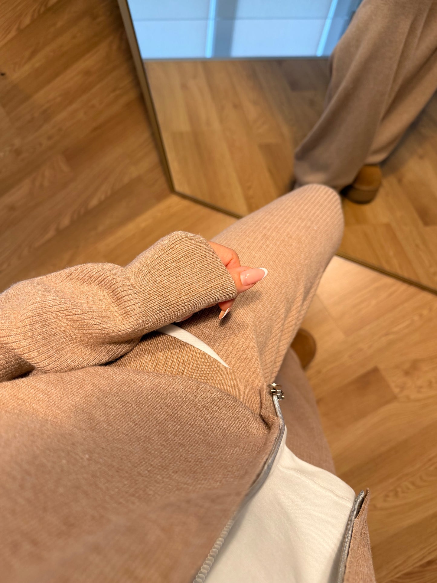 Bej Triko Eşofman Takım