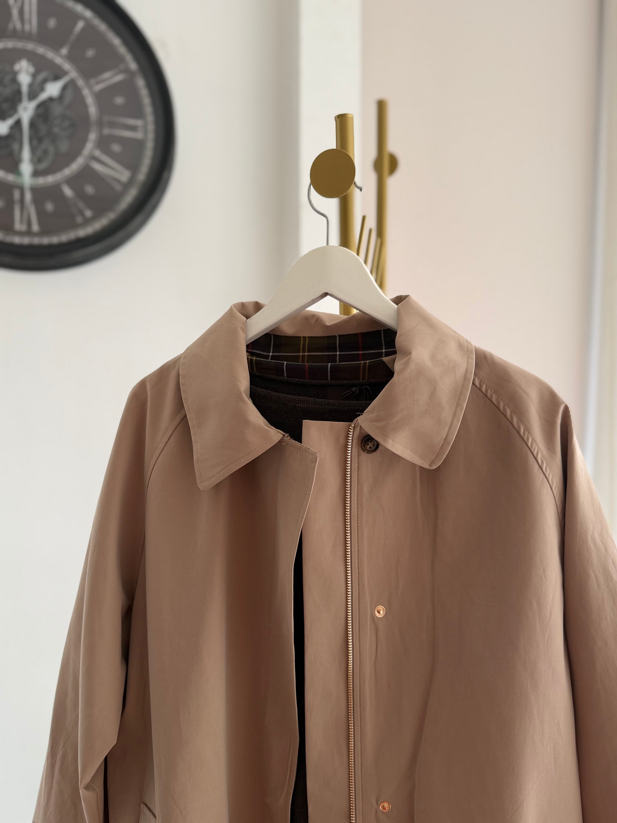 Lueur Concept Premium Ekoseli Bej Trençkot
