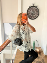 Güpür Tasarım Premium Beyaz Gömlek