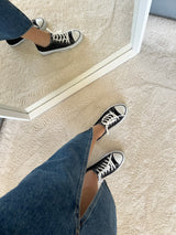 Benny Siyah Keten İnce Taban Spor Ayakkabı