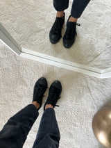 Platform Taban Kömür Keten Spor Ayakkabı