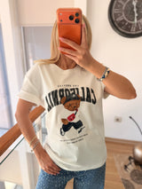 California Bear Beyaz Basic Tshirt