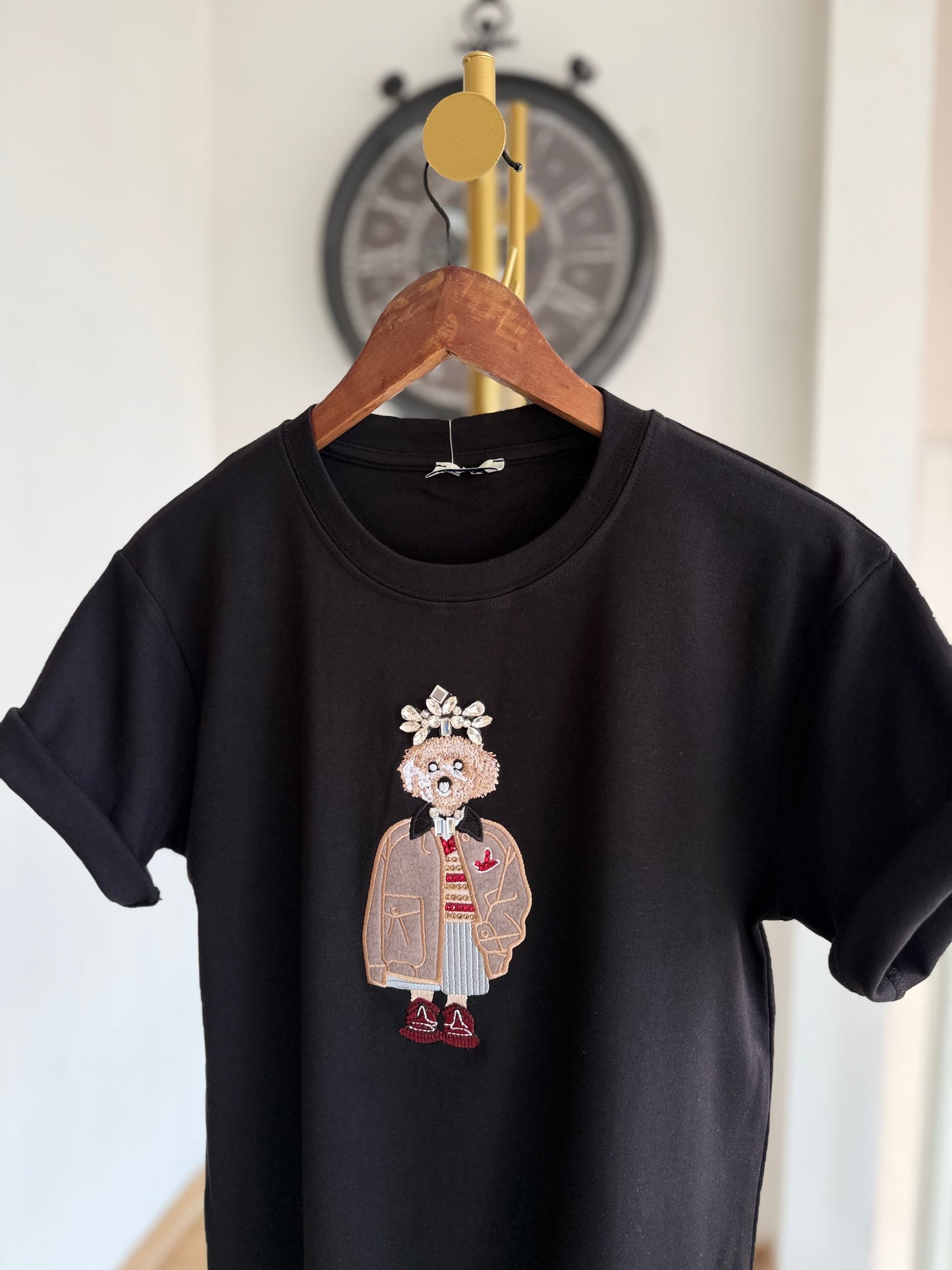 Red Queen Siyah Basic Tshirt