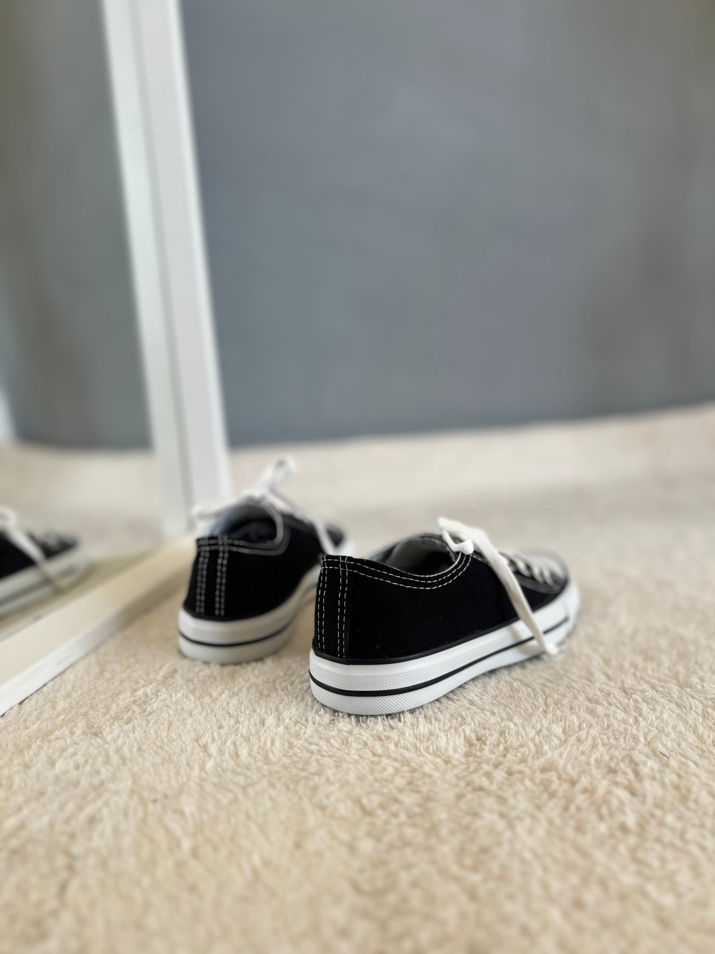 Benny Siyah Keten İnce Taban Spor Ayakkabı