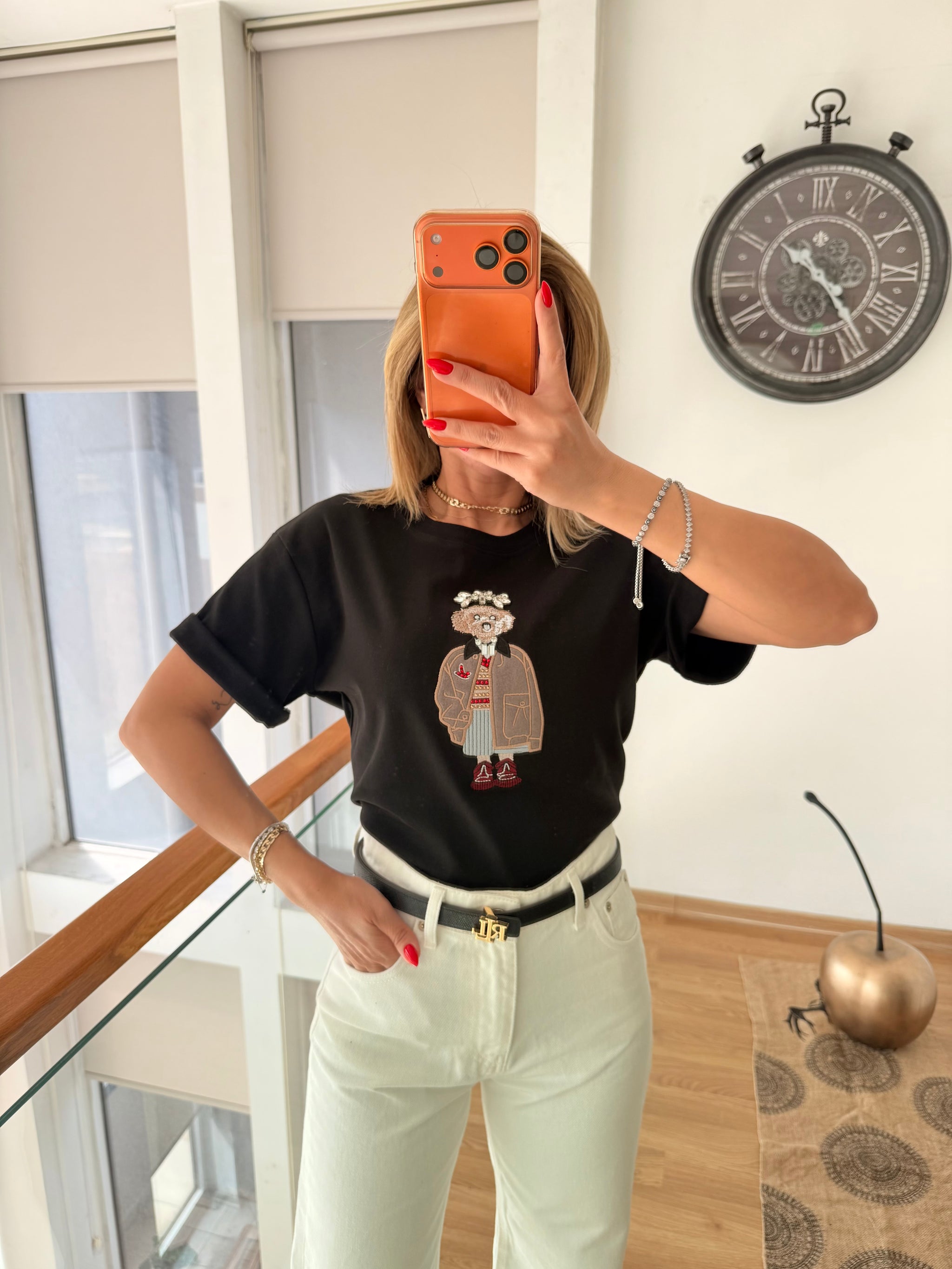 Red Queen Siyah Basic Tshirt