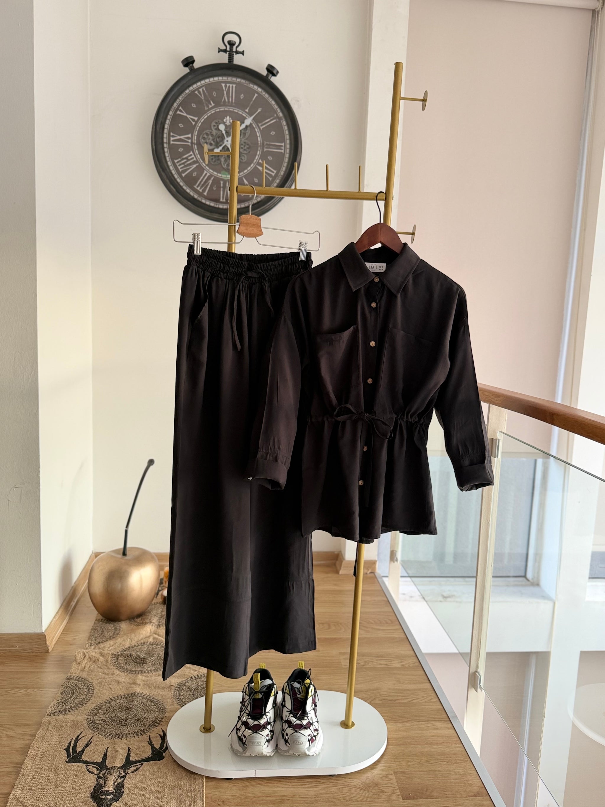 Tencel Kumaş Siyah Lueur Takım