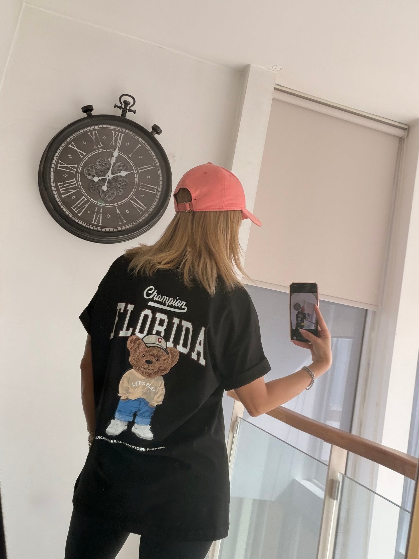 Florida Bear Siyah Basic Tshirt