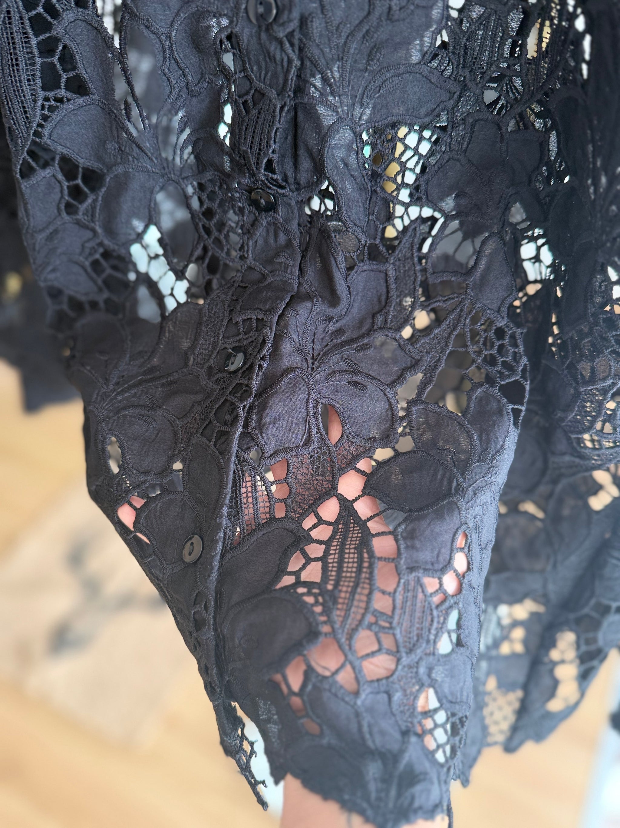 Güpür Tasarım Premium Siyah Gömlek