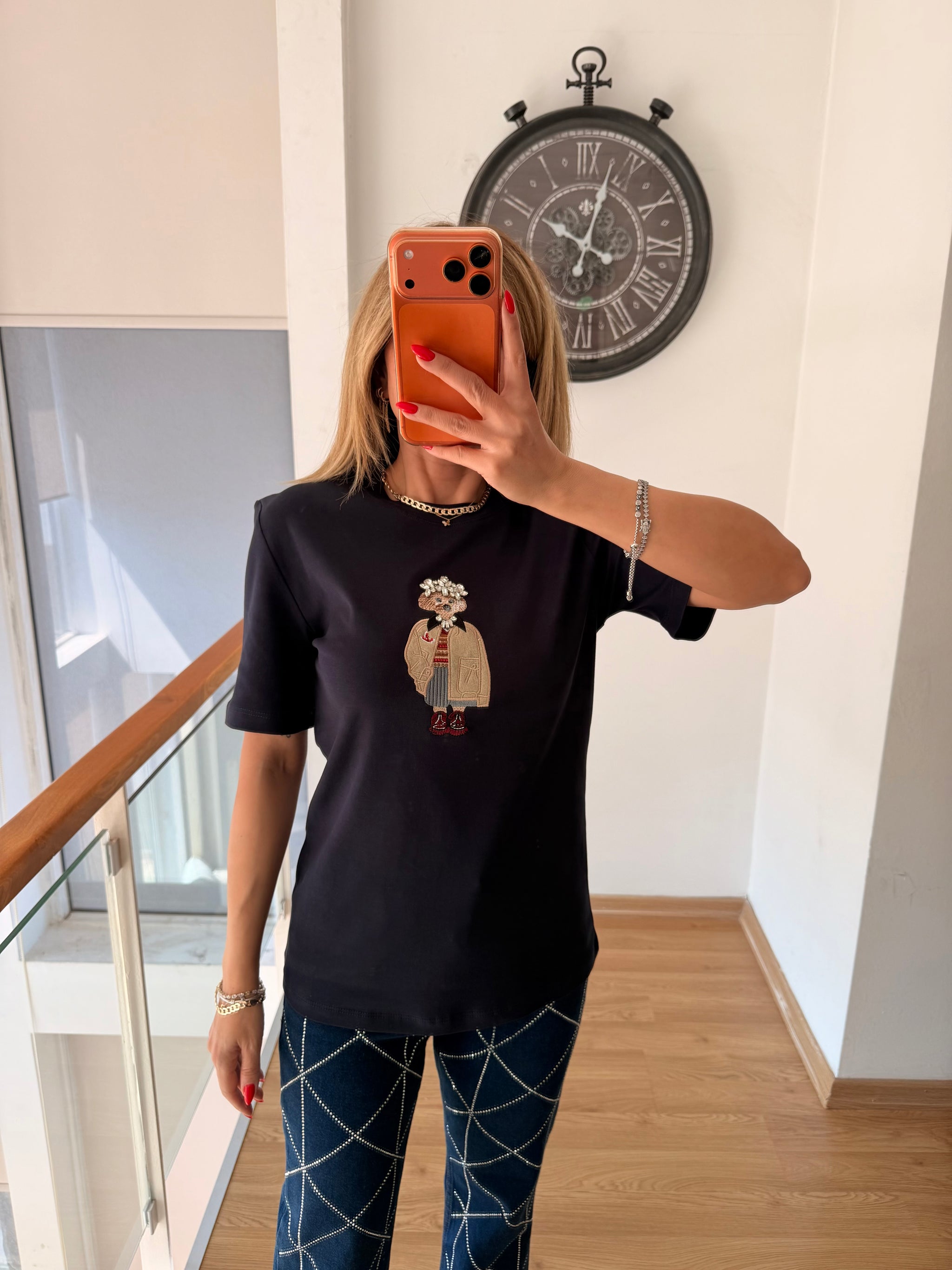 Red Queen Lacivert Basic Tshirt