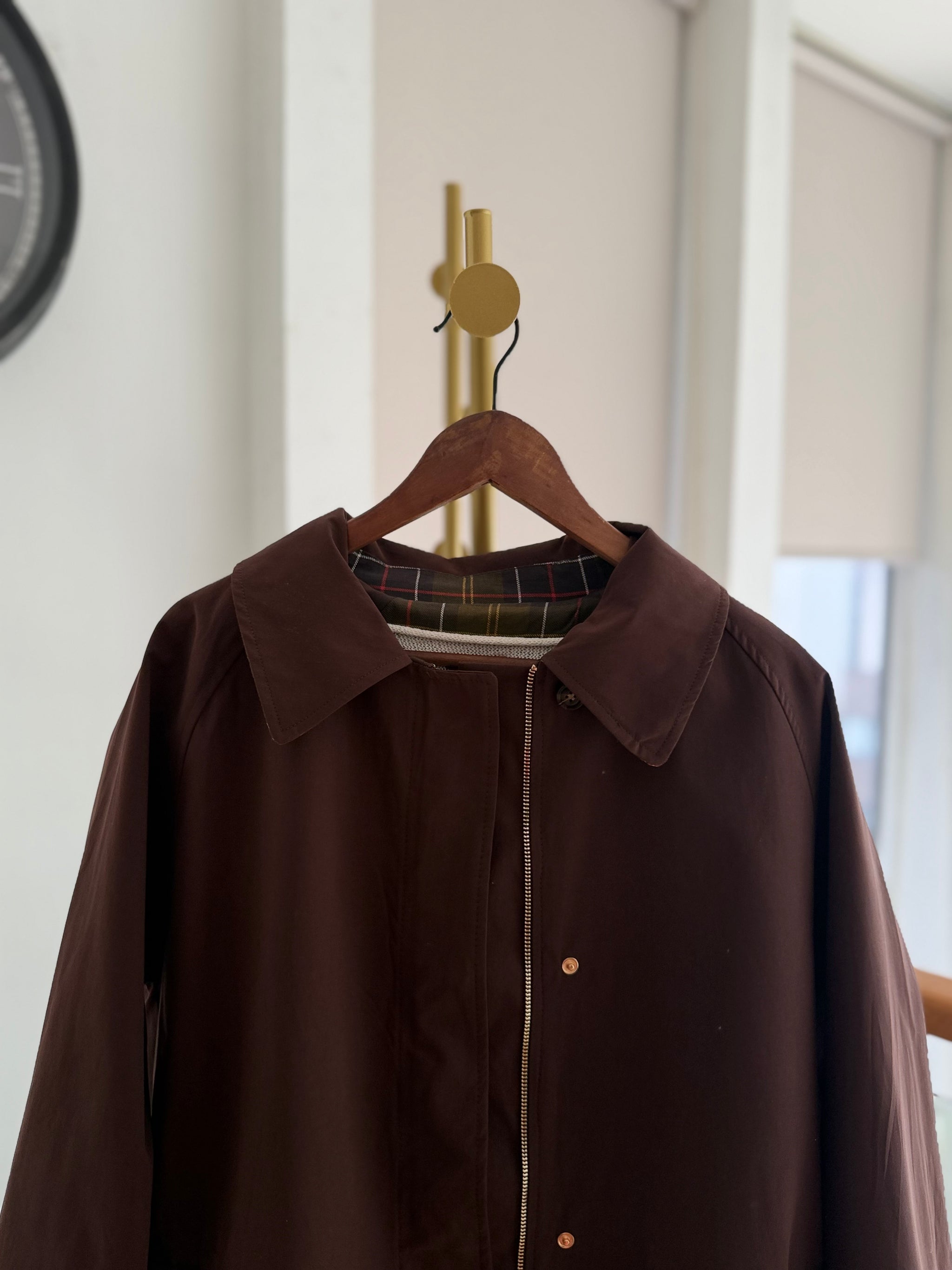 Lueur Concept Premium Ekoseli Acı Kahve Trençkot