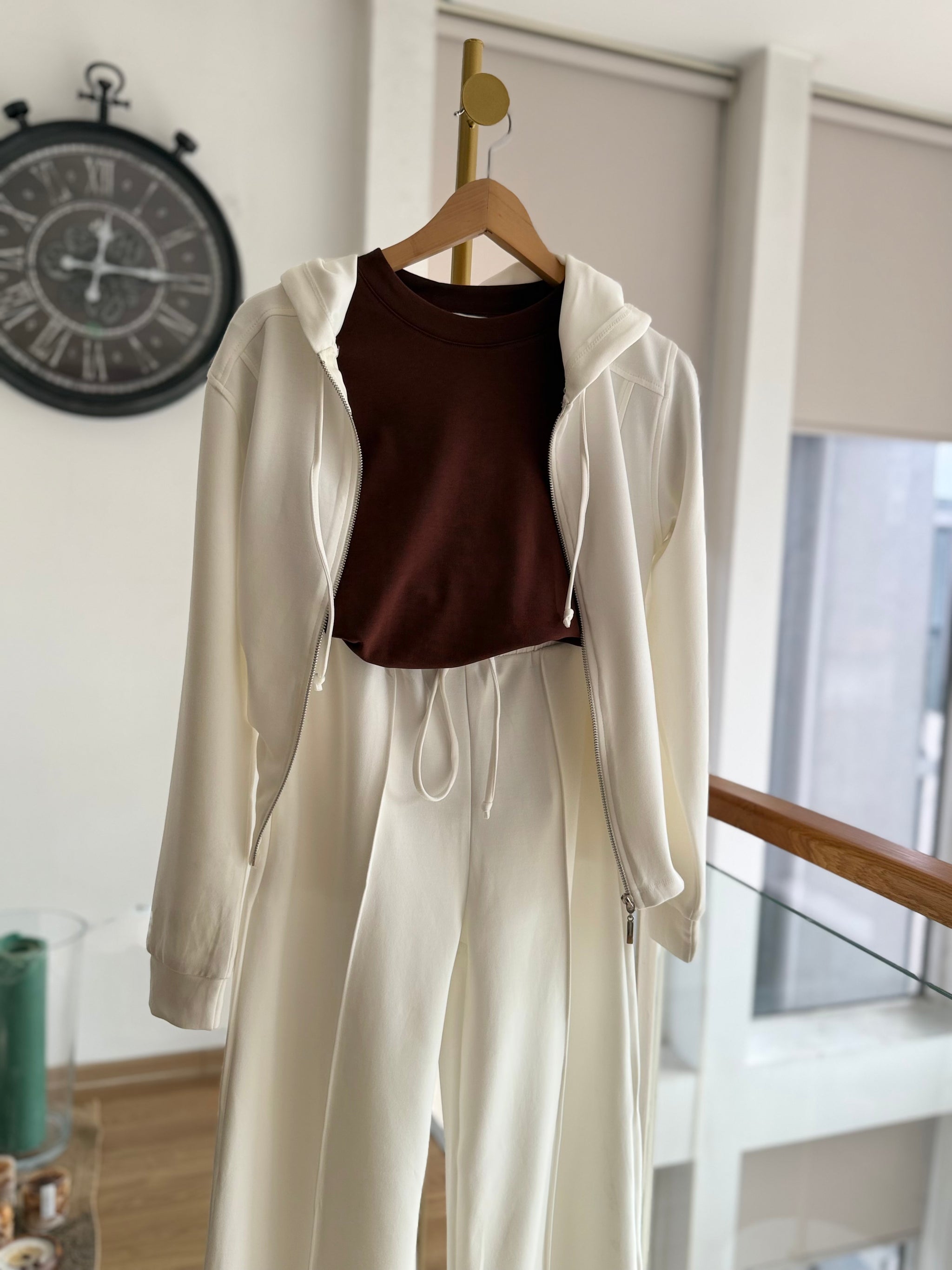 Ekru Modal Kumaş Outfit Takım