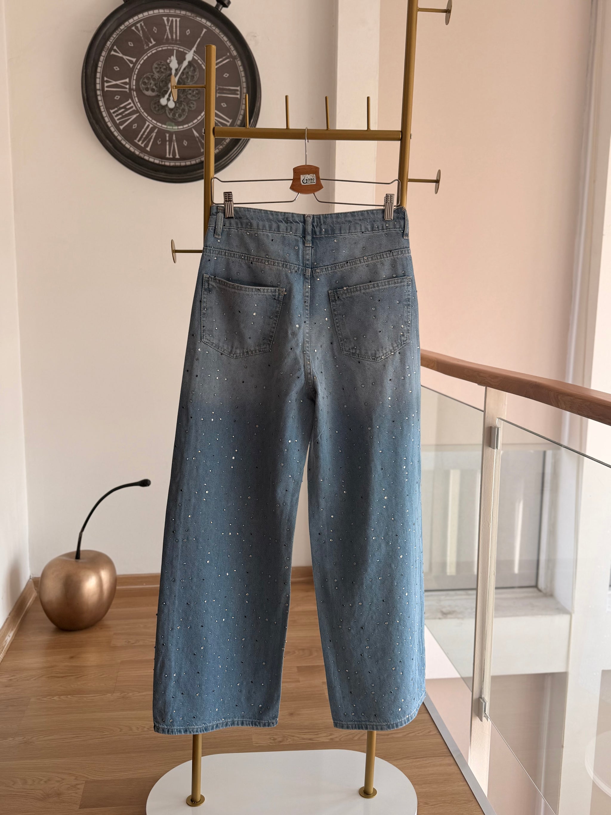 Full Taş İşlemeli Jean Pantolon