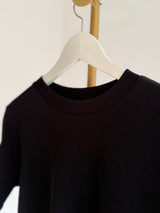 Basic Bisiklet Yaka %100 Pamuk Siyah Tshirt