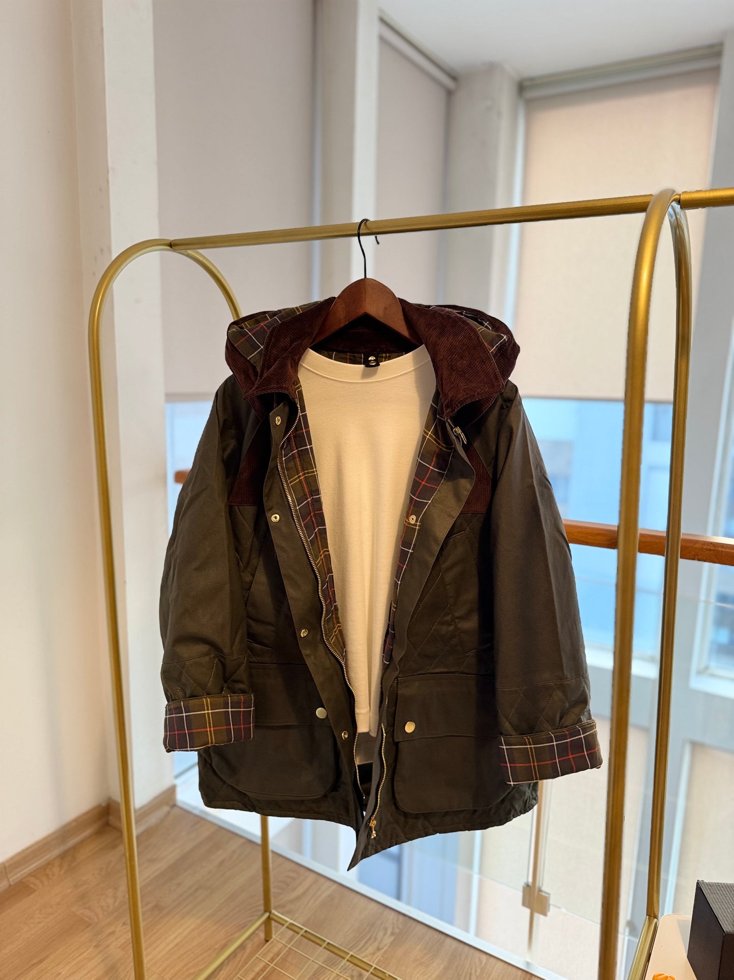 Concept Lueur Kapüşonlu Haki Yağlı Mont