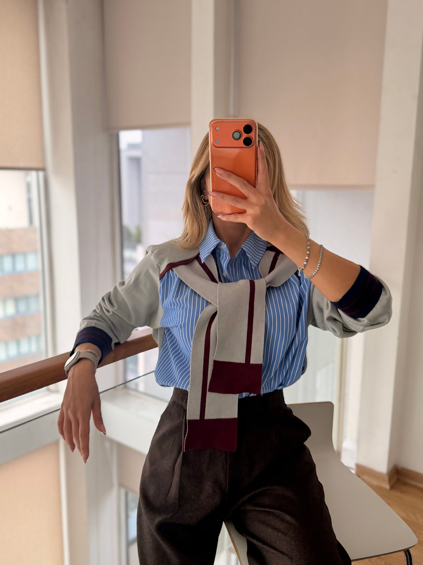 Şal Yaka Triko Gömlek