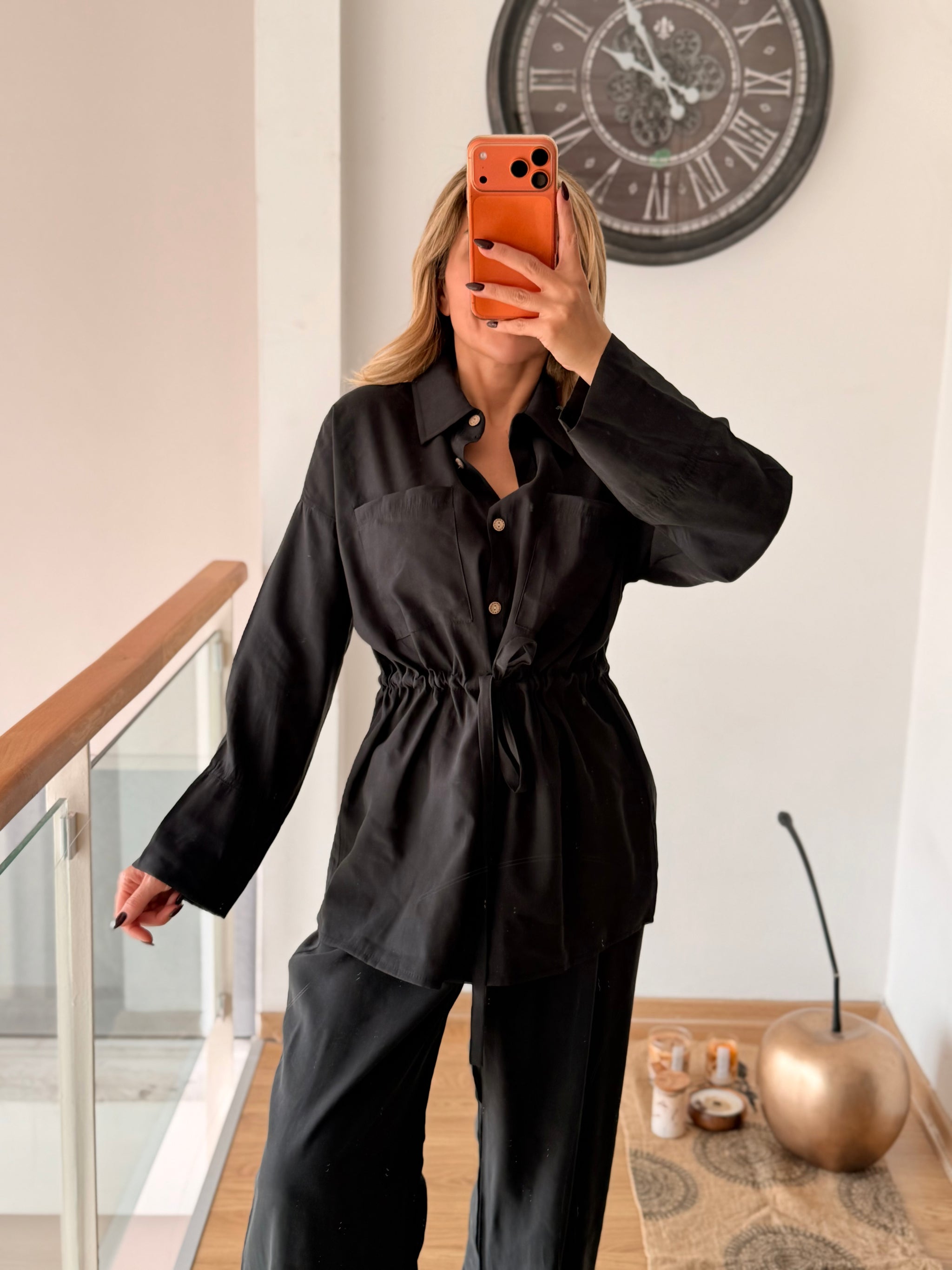 Tencel Kumaş Siyah Lueur Takım