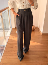 Palazzo Premium Gri Kadın Pantolon