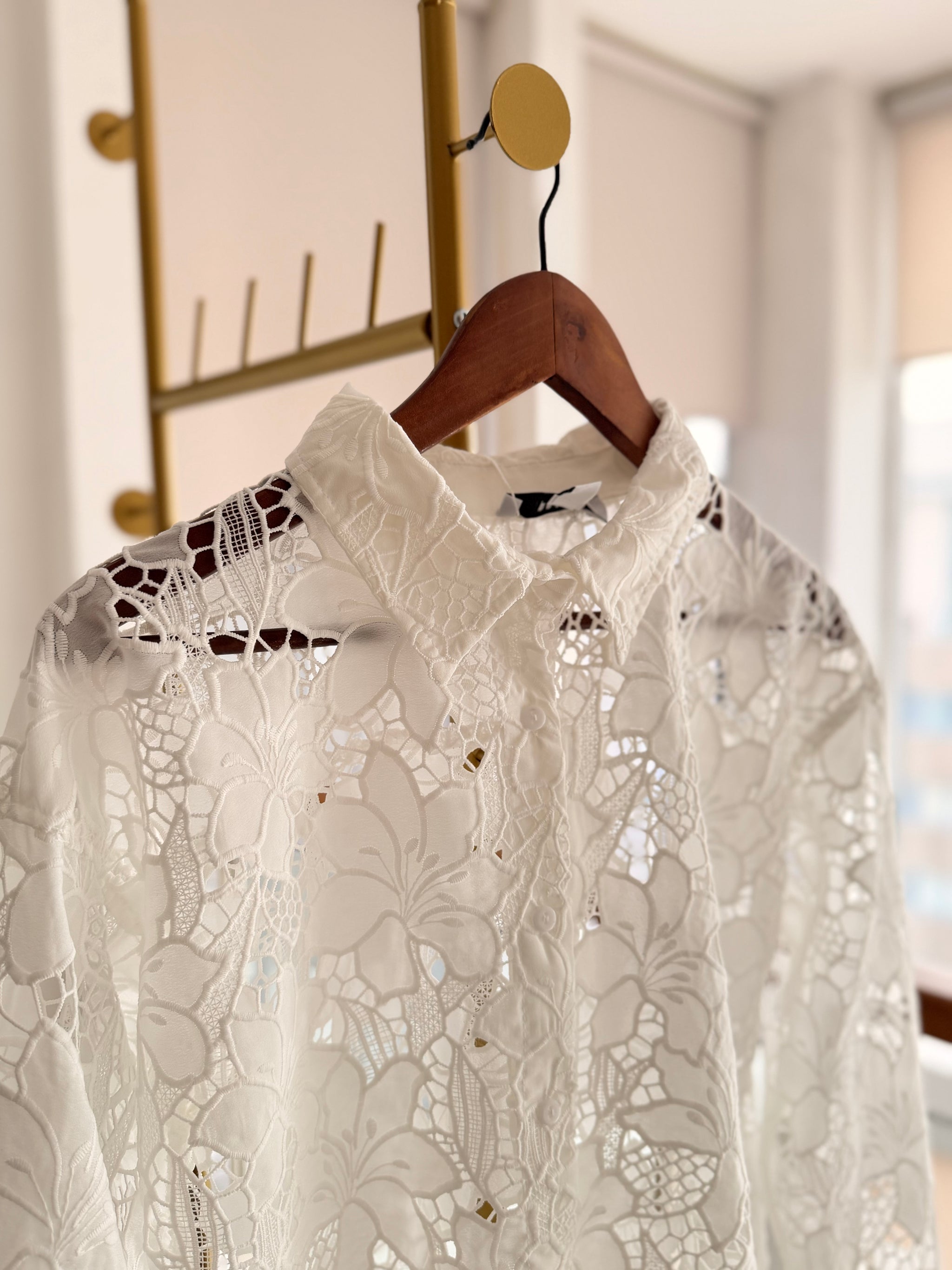 Güpür Tasarım Premium Beyaz Gömlek