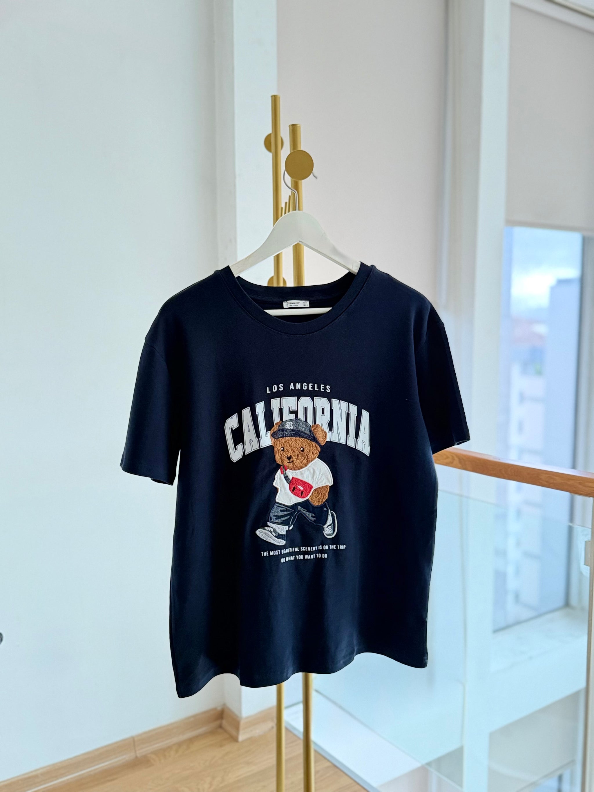 California Bear Lacivert Basic Tshirt