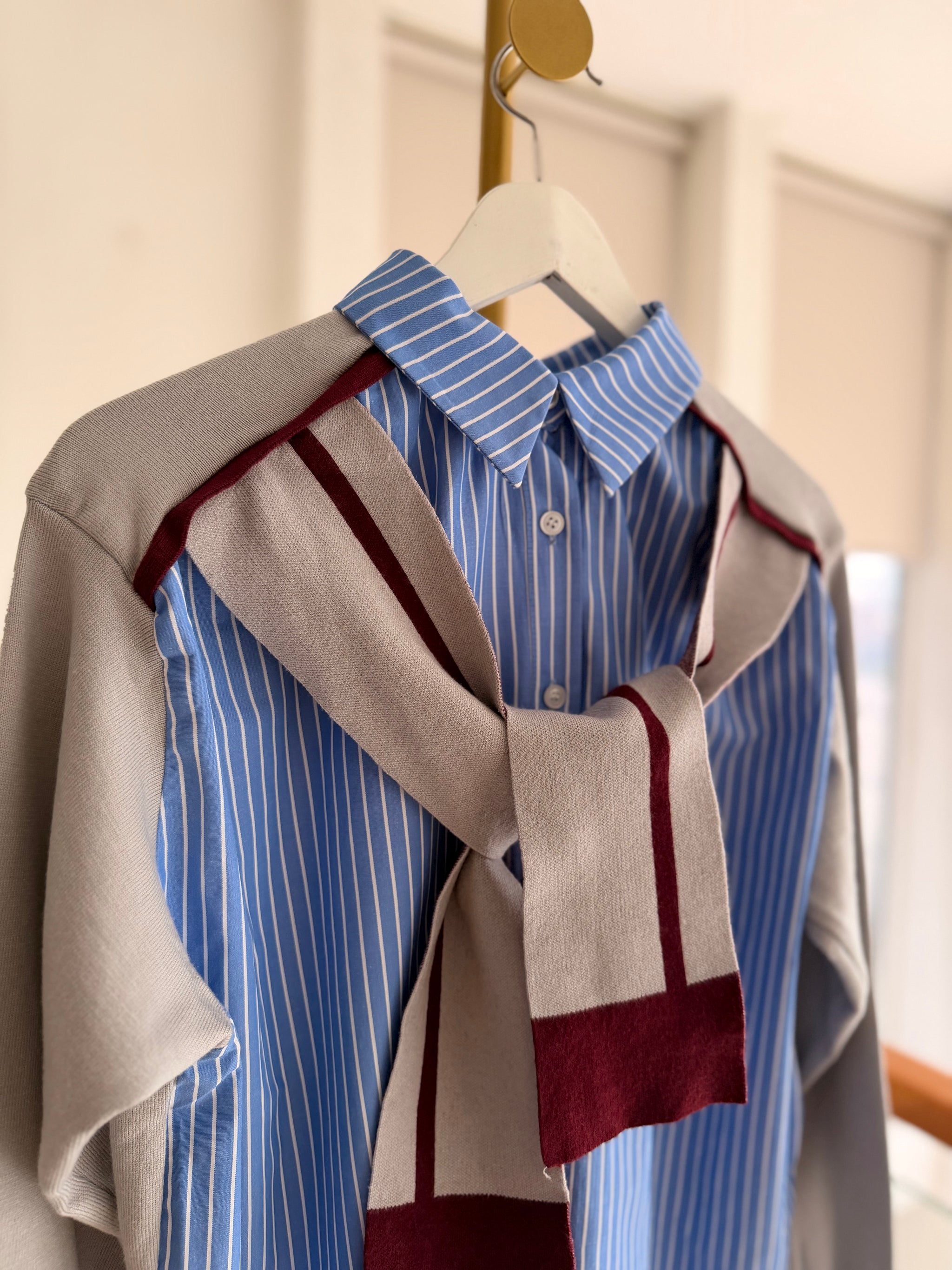 Şal Yaka Triko Gömlek