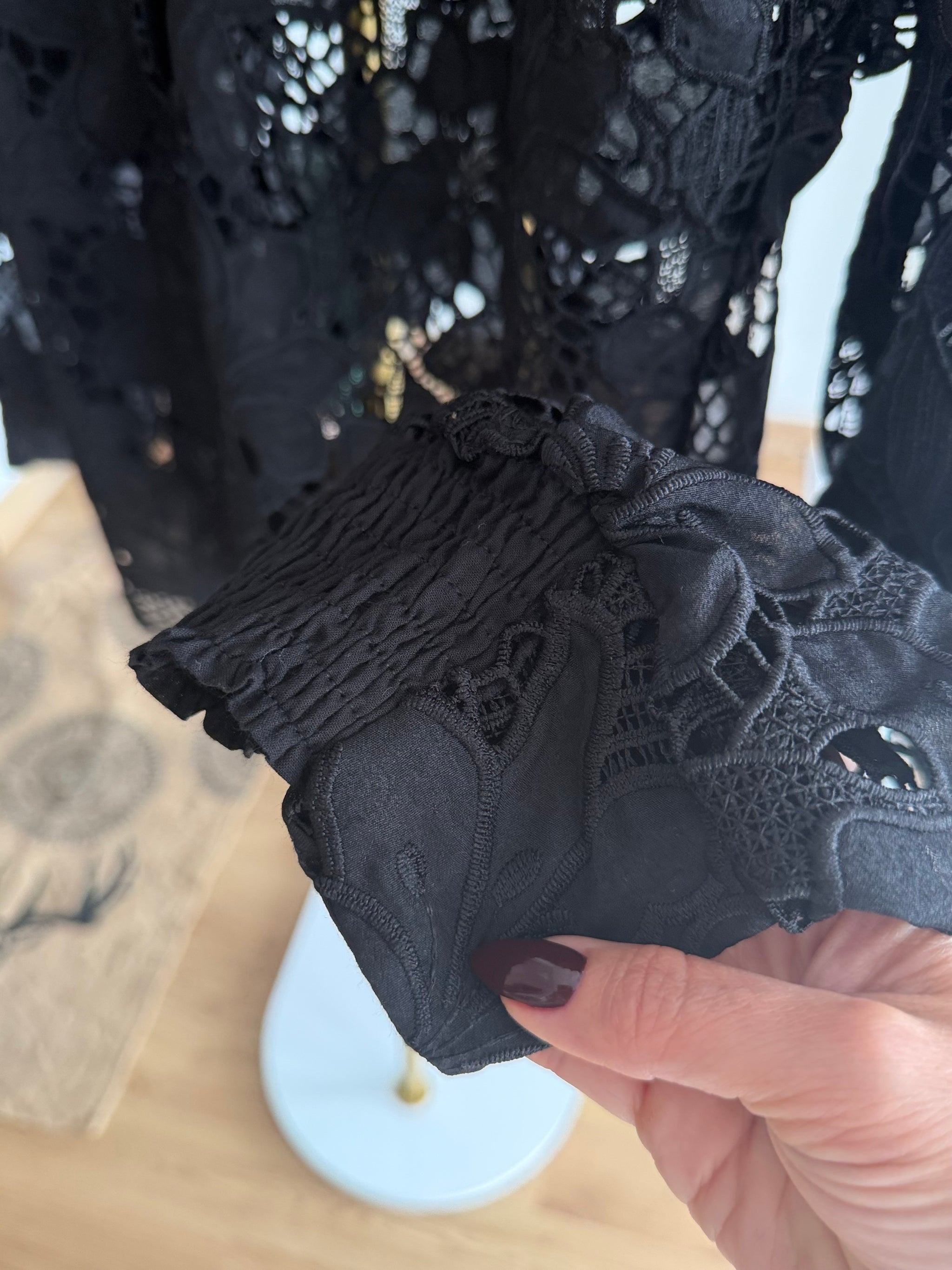 Güpür Tasarım Premium Siyah Gömlek