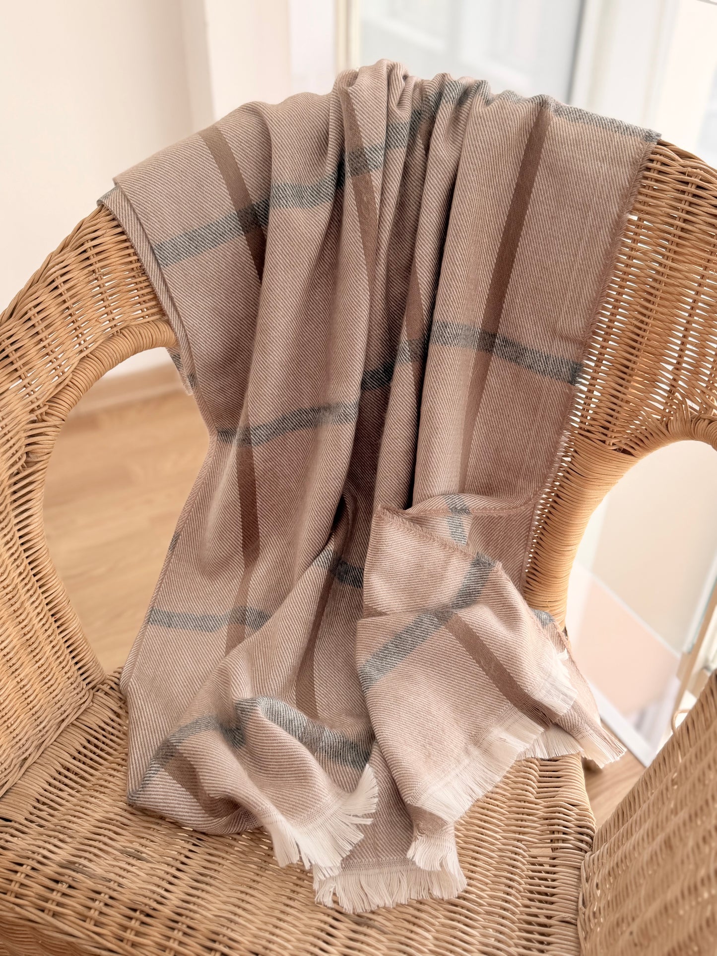 Pastel Tonlar Cotton Uzun Şal