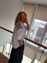 Taş Detaylı Premium Gömlek&Triko Beyaz&Gri