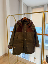 Concept Lueur Kapüşonlu Haki Yağlı Mont