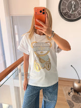 Shiny Bear %100 Cotton Beyaz Tshirt