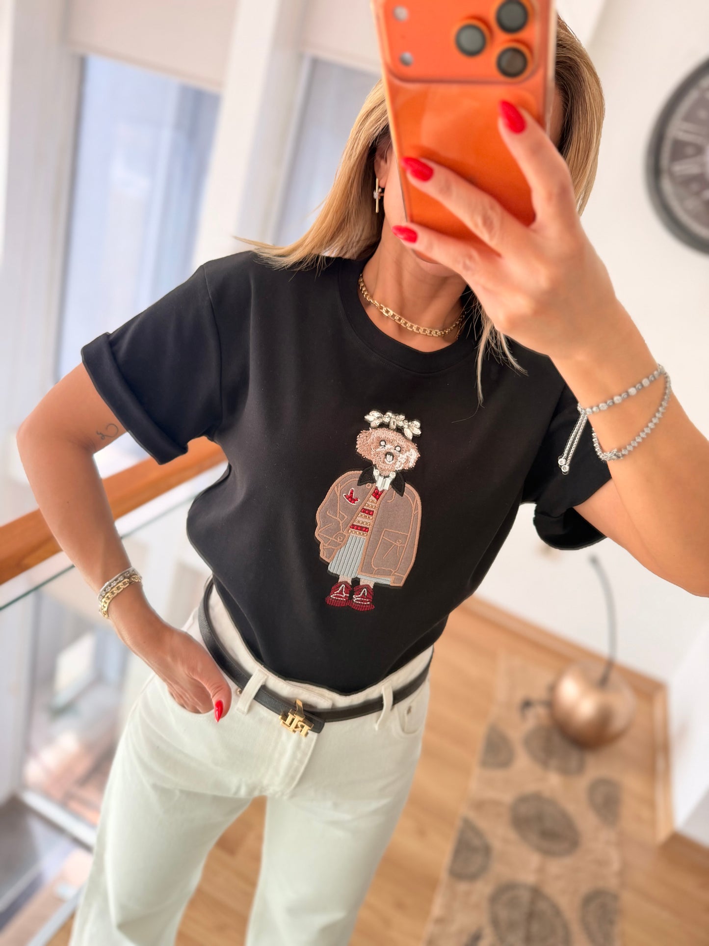 Red Queen Siyah Basic Tshirt