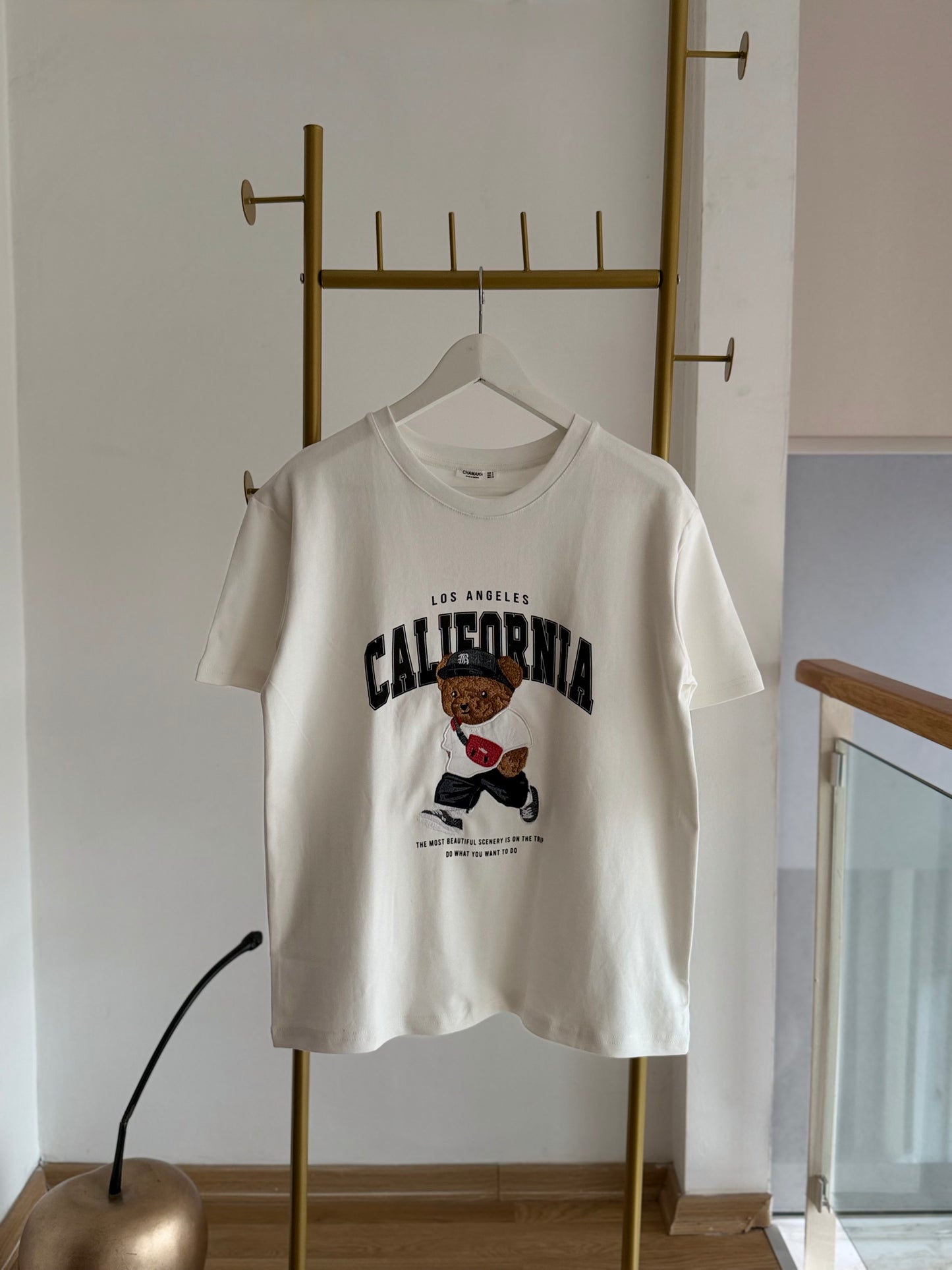 California Bear Beyaz Basic Tshirt